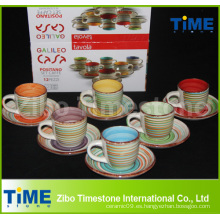 Taza de té y platillo baratos de cerámica al por mayor
